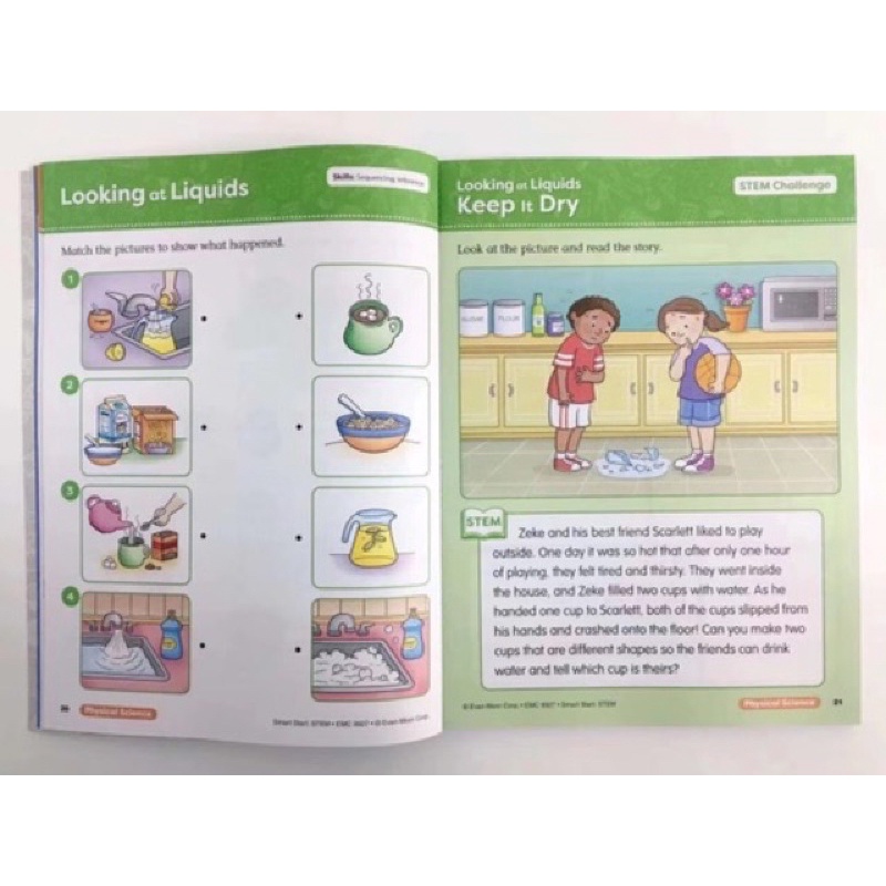 Evan moor smart start stem workbook - activity book 1 set 3 books