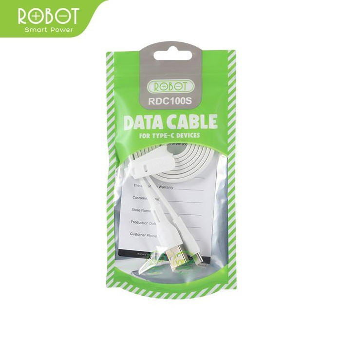 Kabel Data ROBOT RDC100S 2.4A Type-C Quick Charging 1m Data Cable - Garansi Resmi 1 Tahun