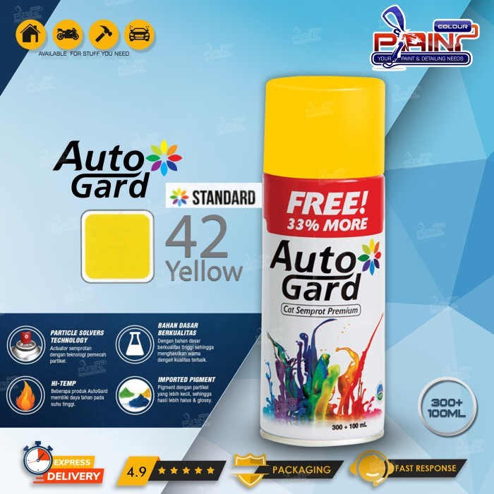 AUTOGARD YELLOW KUNING 42 - Cat Semprot Premium Motor Rumah