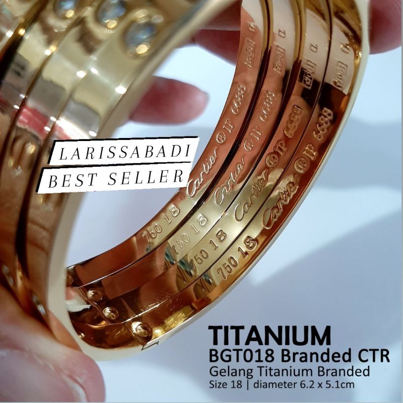 TITANIUM Gelang dewasa car**tier premium murah