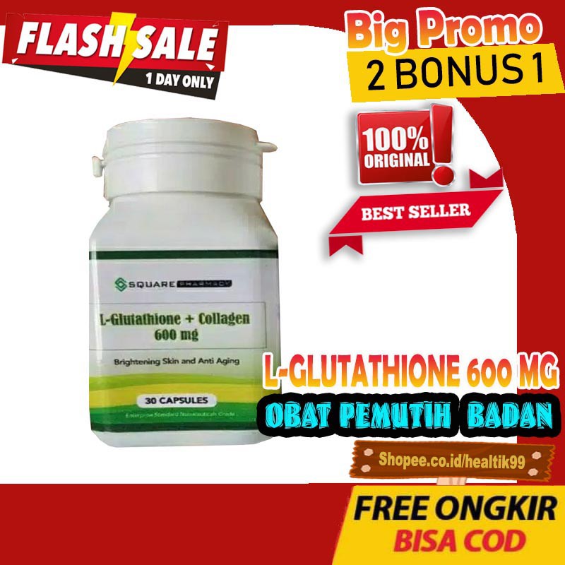 L-GLUTATHIONE + COLLAGEN 600MG 100% ORIGINAL