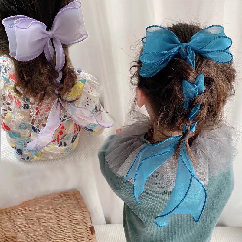 Jepit Pita Ikat Rambut Anak Perempuan Cewek Balita Kids Korea Lucu Aksesoris Anak Perempuan Model Pita Kepang Wig Anak Long Pony