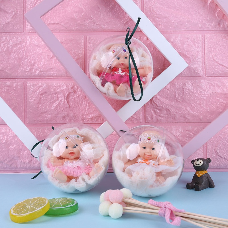 Gro Mainan Boneka Bayi Mirip Asli Transparan 4 Inci Untuk Hadiah Anak