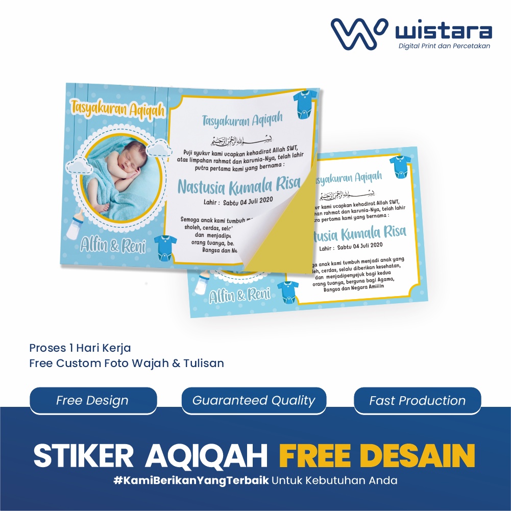 

Stiker Aqiqah / Stiker Tasyakuran Aqiqah / Stiker Tasyakuran Kelahiran / Sticker Aqiqah Custom