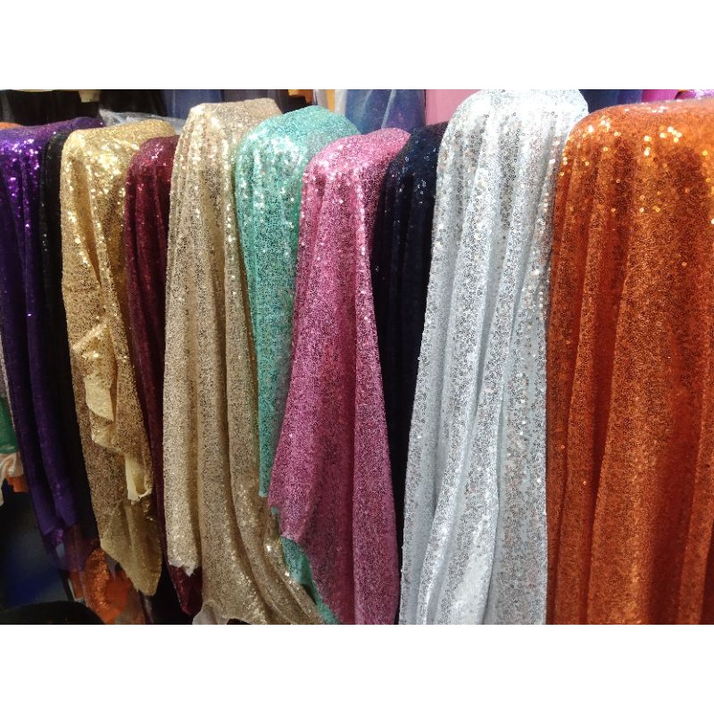 bahan kain sequin /seribu payet