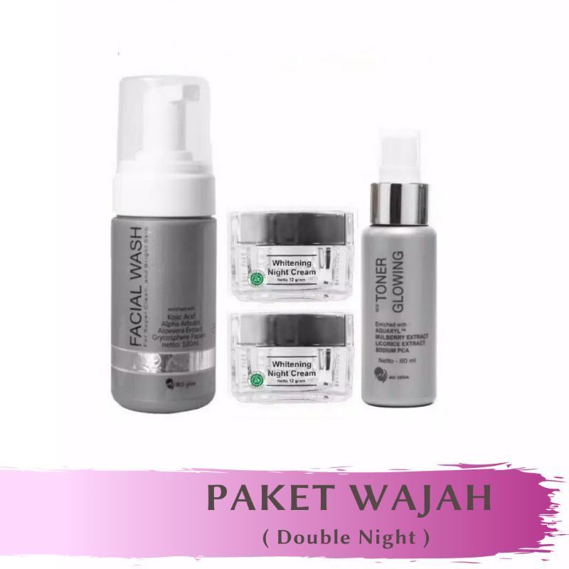 Ms Glow Paket Double Malam Paket Whitening Paket Acne Paket Ultimate Paket Luminous Paket Glowing Pa
