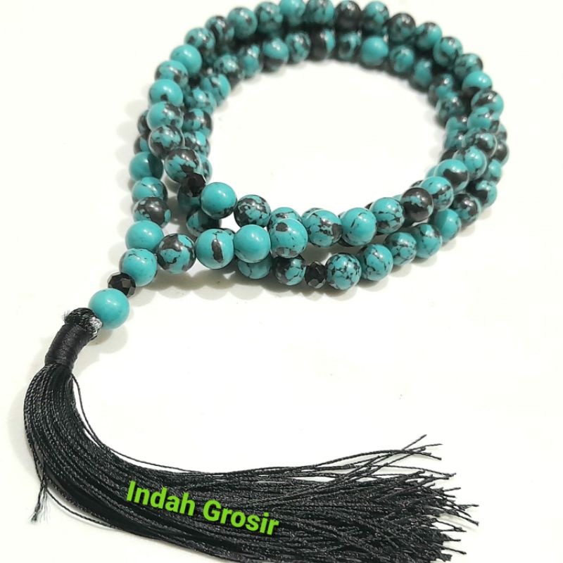 Tasbih Batu Pirus Turquoise 8mm 99butir