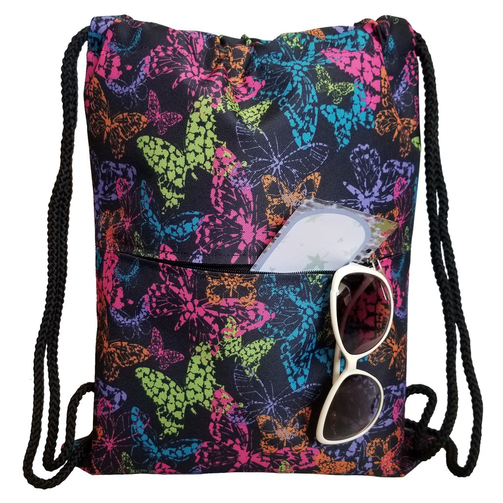 Tas serut kupu kupu tas jaring butterfly ransel cewek ransel motif tas kain tas olahraga tas anak SB