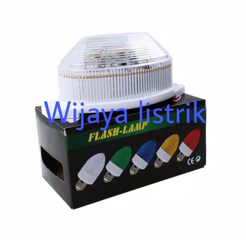 Lampu blitz strobo 220v led putih