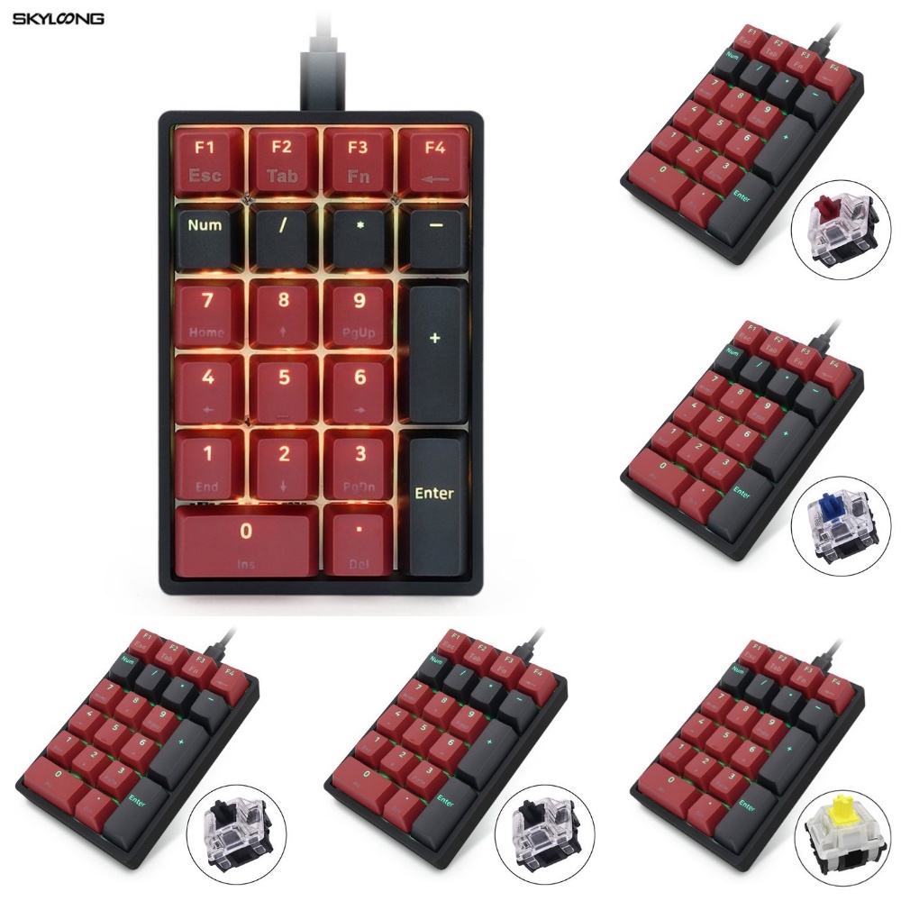 SK21 Numeric Keypad with PBT Double-shot Key RGB Backlight Fully Programmable Type C Interface for optical switch