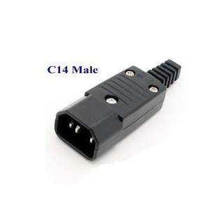 2 PCS KONEKTOR PLUG C14 MALE 3 PIN