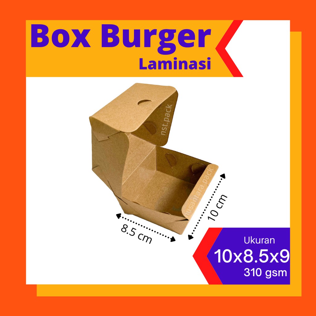 Jual Box Burger Kotak Dimsum Dus Fried Chicken Nasi Dos Snack Kraft