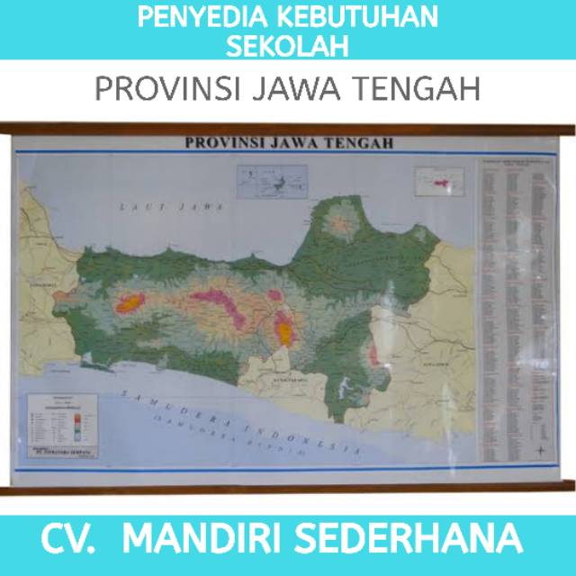 Peta Provinsi Jawa Tengah Edisi Gantungan / Peta jawa ...