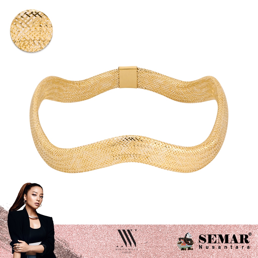 Nikita Willy Gold Gelang Emas Featherlite FS.3 - Bangle 17K Semar Nusantara