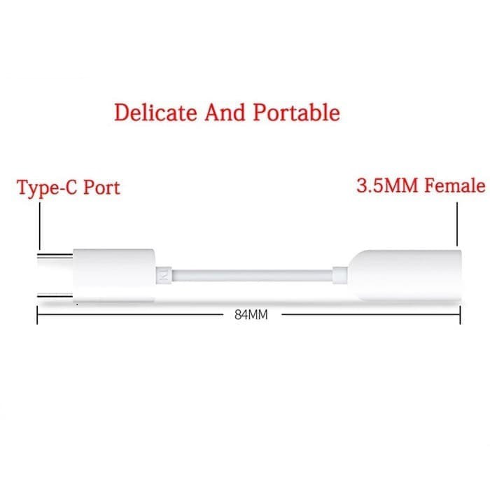 Kabel Adapter Audio Tipe C - Sambungan Splitter Converter Type C Headphone Jack 3.5mm