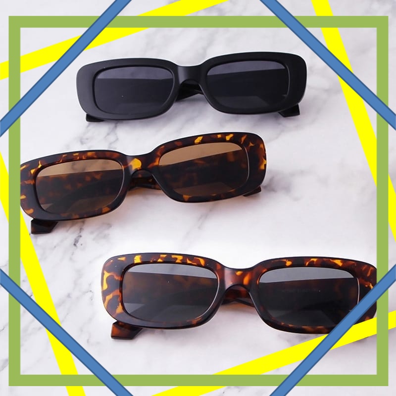 Kacamata Hitam Murah pelindung UV INS Korea Kacamata fashion Hitam Retro Gaya Sunglasses Women MH ID