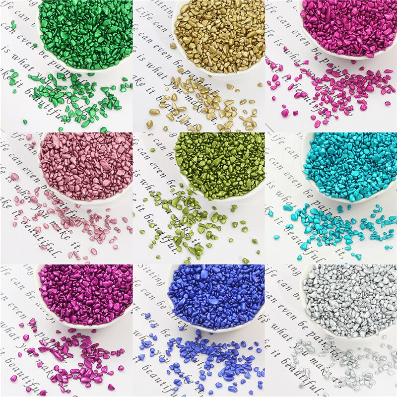 About 600pcs No Hole 2-5MM Irregular Glass Fragments Beads Nail Art Crushed Glass Stones Jewelry Making DIY Jewelry Accessories