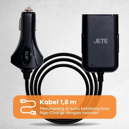 Charger Mobil Car Charger 60W Output Quick Charger 3.0 Jete JX2