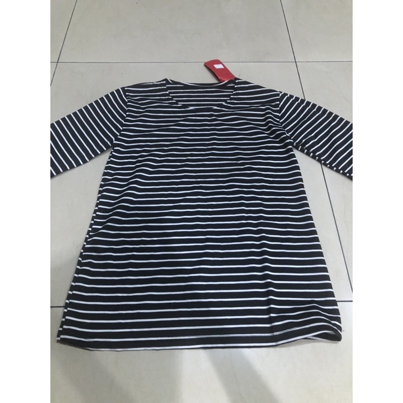 NEW Long Sleeve Black White Top