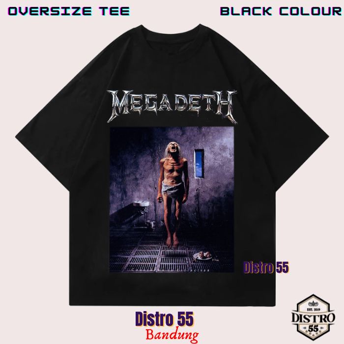 KAOS BAND MEGADETH COUNTDOWN VINTAGE TSHIRT (OVERSIZED TEE) / TSHIRT BAND MEGADETH COUNTDOWN KAOS OV