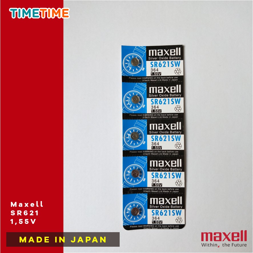 ORIGINAL JAPAN Battery Maxell SR621 1,55V Baterai Batre MADE IN JAPAN