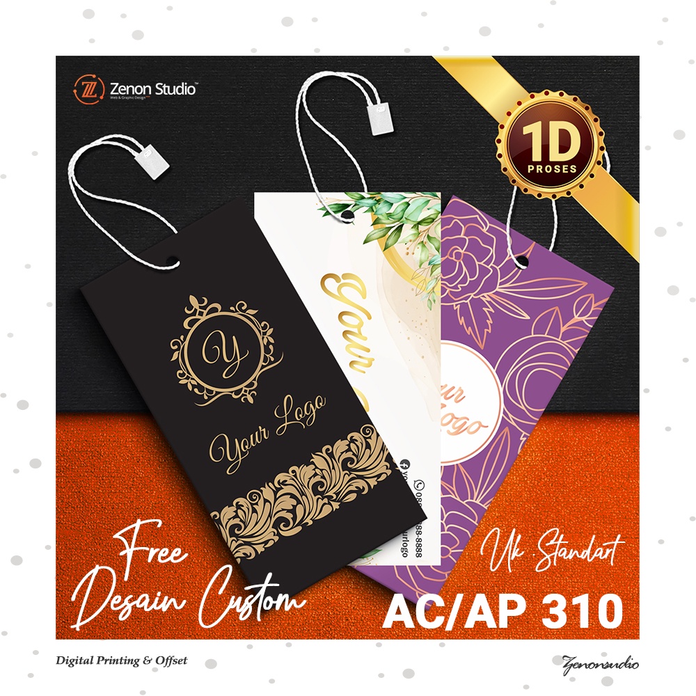 

Hang Tag / Hangtag Tebal Custom 310 gsm (Small)