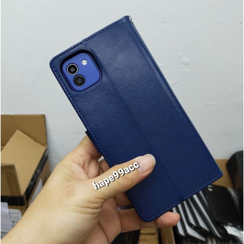 Samsung A03 A 03 flip case cover dompet kulit