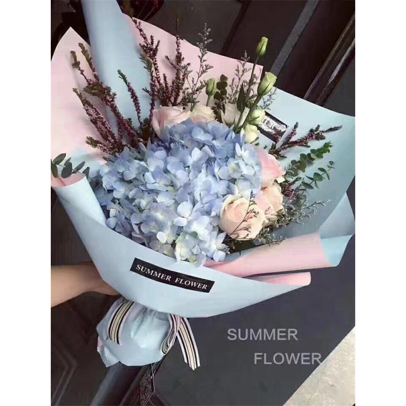 FLOWER WRAPPING BI COLOR CELLOPHANE 58x58 CM WATERPROOF KERTAS BUNGA (ECER) KERTAS BUNGA WATERPROOF