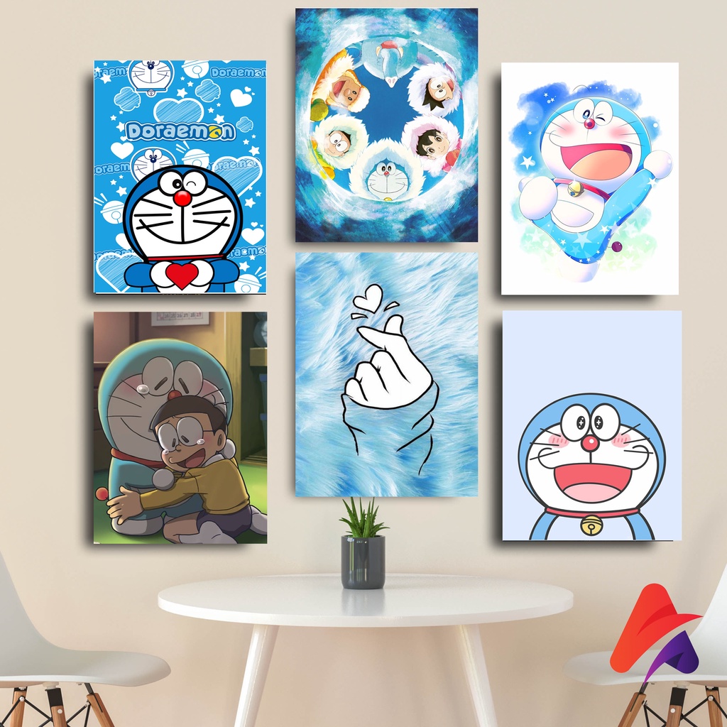 APOLITO (15X20 CM) HIASAN DINDING DORAEMON KARTUN WALL DECOR PAJANGAN DINDING POSTER DINDING KAYU KARTUN DORAEMON