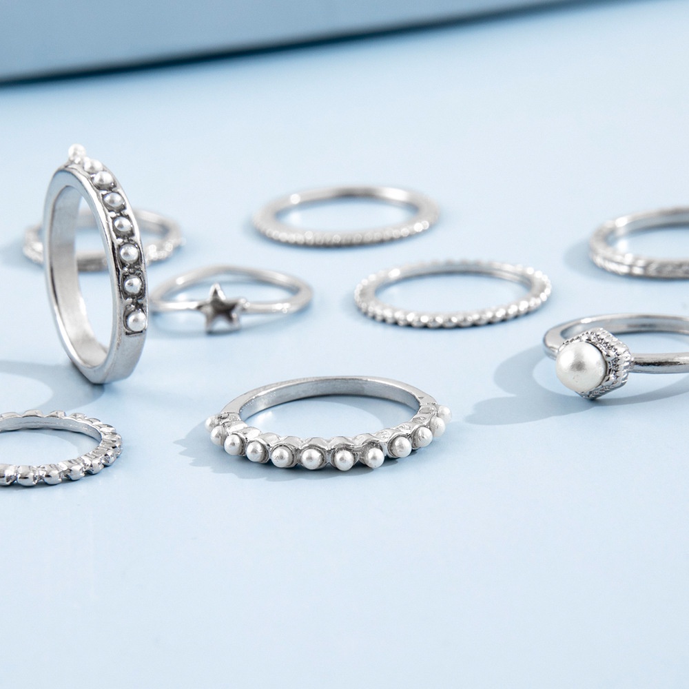 Eropa dan Amerika sederhana anggun XINGX Mutiara lima menunjuk bintang geometris wanita aksesoris se