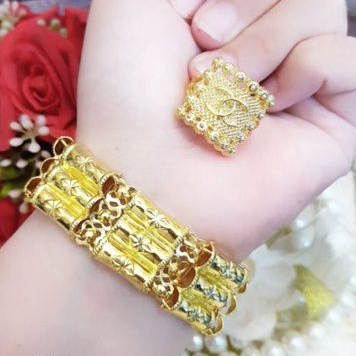 gelang cincin lapis emas 24k YU754