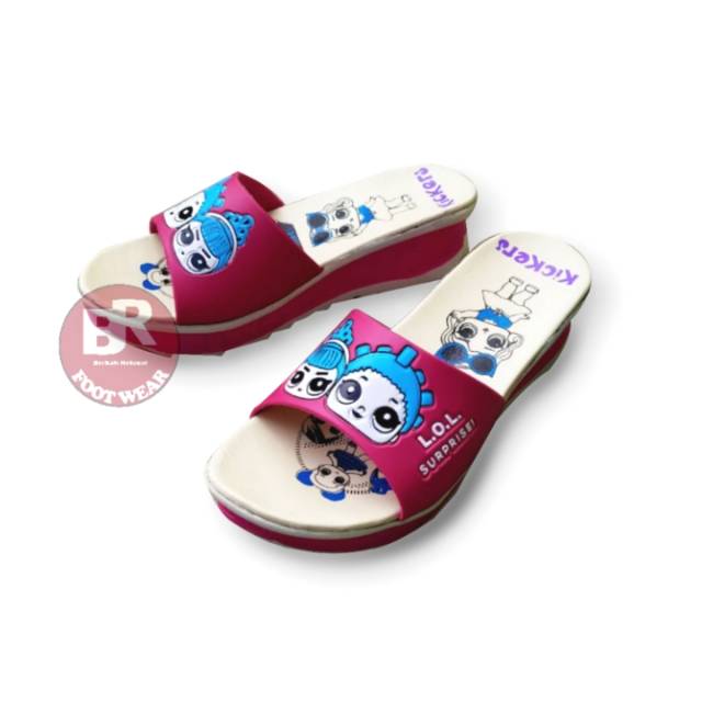 SENDAL ANAK LUCU KARAKTER LOL SANDAL ANAK CEWE SANDAL ANAK WEDGES SELOP ANAK PEREMPUAN ANAK KECIL