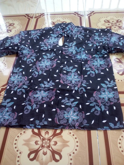 Couple Batik Wanita Dress Renda Anindya Katun Modern Motif Cewek Lolita Zipper Depan Premium