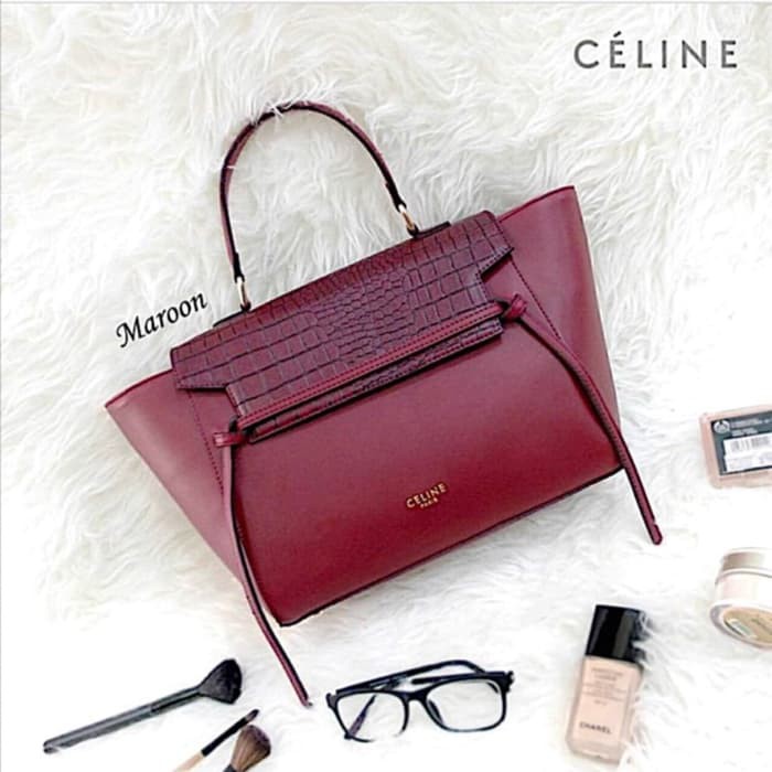 TAS  Tas Wanita | Tas Branded | Tas cewek | Celine Belt croco - Cokelat Tua  IWAZAH OFFICE