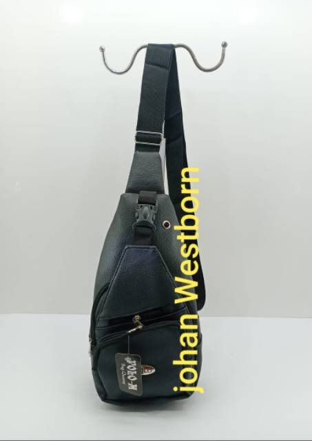 Tas Waist Bag Pria kulit sintetis