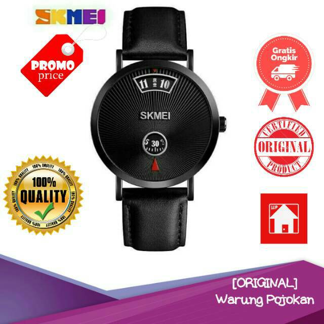 Jam Tangan Pria SKMEI Analog Milanese Casual Leather Original 1489CL