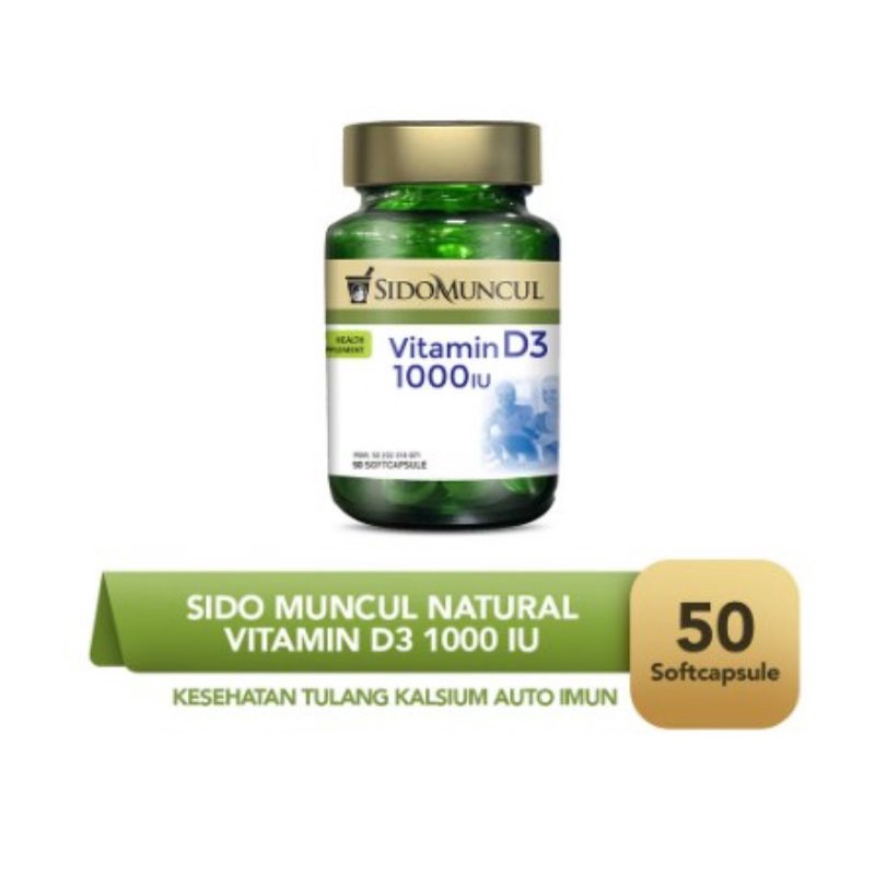 

Sido Muncul Vitamin D3 1000 IU Kesehatan Tulang Kalsium Auto Imun