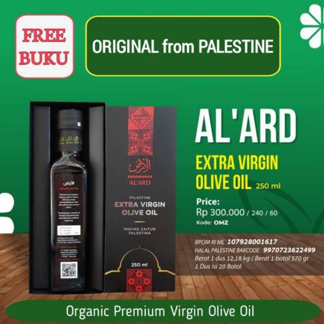 Minyak Zaitun Premium Organic Virgin Olive Oil Asli Palestina Bonus Shopee Indonesia