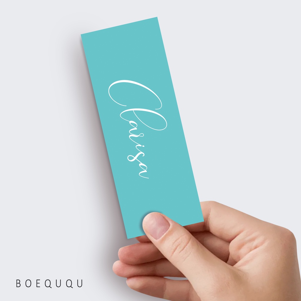 

Pembatas Buku Custom Nama Quotes / Bookmark Premium / Pembatas Buku Lucu Murah Meriah / Bookmark Tebal Murah Meriah