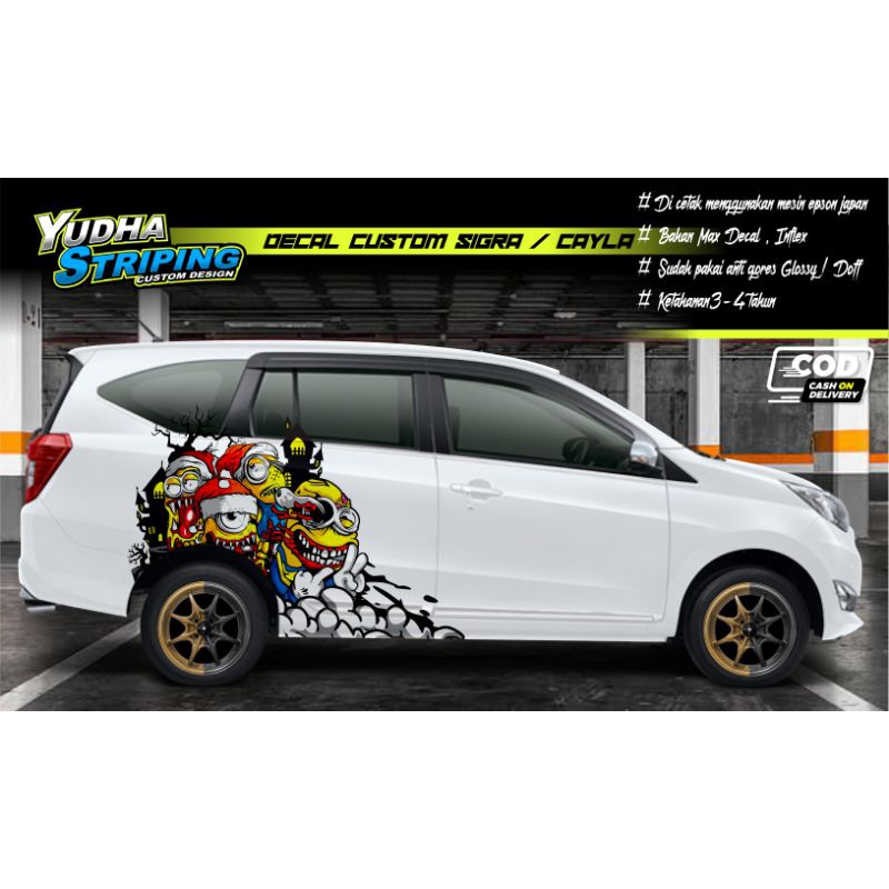 STICKER VARIASI MOBIL SIGRA,JAZZ,MOBILIO, BRIO,DLL / STIKER MOBIL CUSTOM