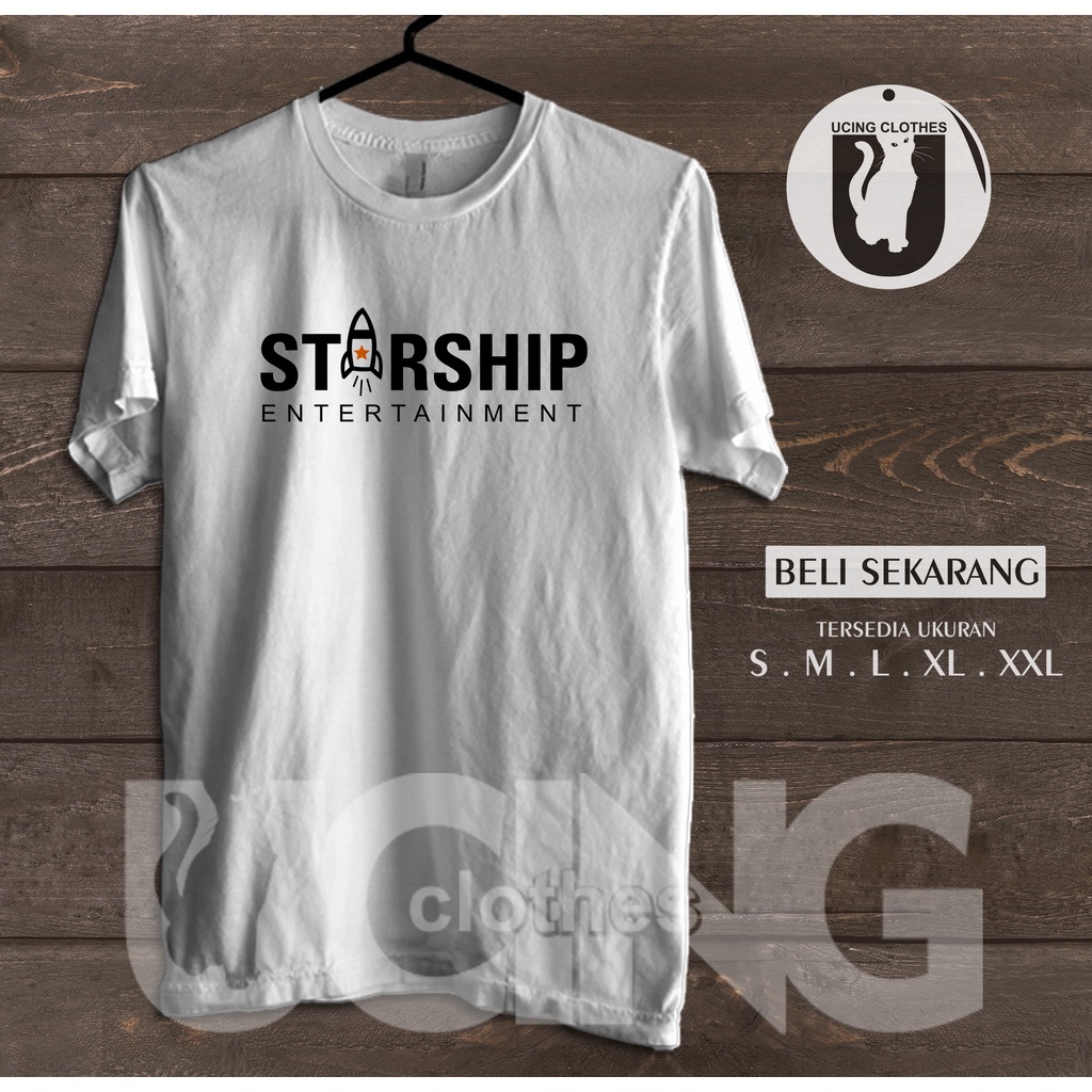 Kaos Baju Starship Entertainment Logo Kaos Perusahaan
