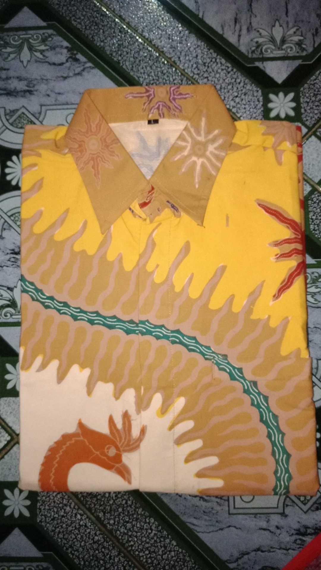 S M L Xl Xxl Kemeja Batik Tulis Pria Berlapis Furing Trikot Lengan Pendek Motif K012 Handmade