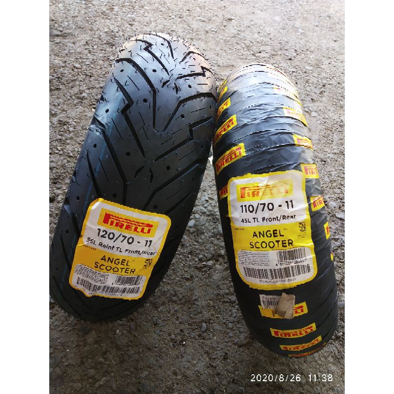 BAN PIRELLI RING 11 11070 12070 sepasang BAN VESPA MATIC RING 11