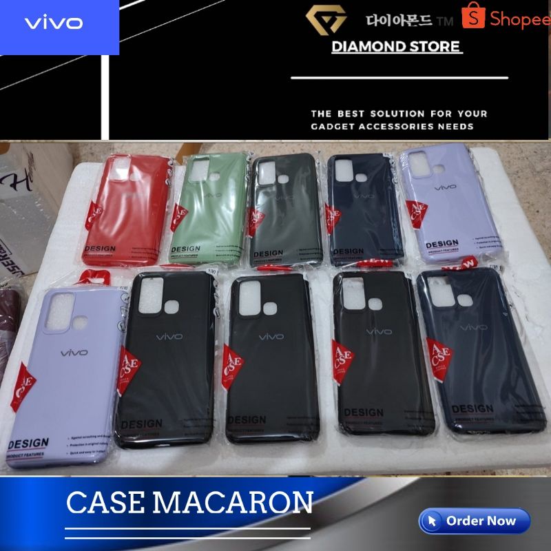 VIVO SOFT CASE VIVO Y50 CASING SLIM MATTE MACARON