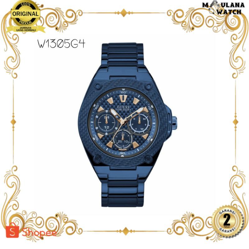 JAM TANGAN PRIA WANITA | RANTAI | KULIT | KARET | MURAH | PRIA ORIGINAL [GUESS W1305G4] STAINLESS ST