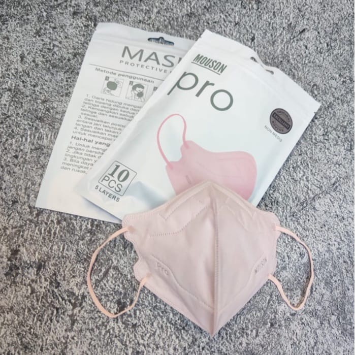 mouson kn95 pro ladypink 1pack isi 10pcs original