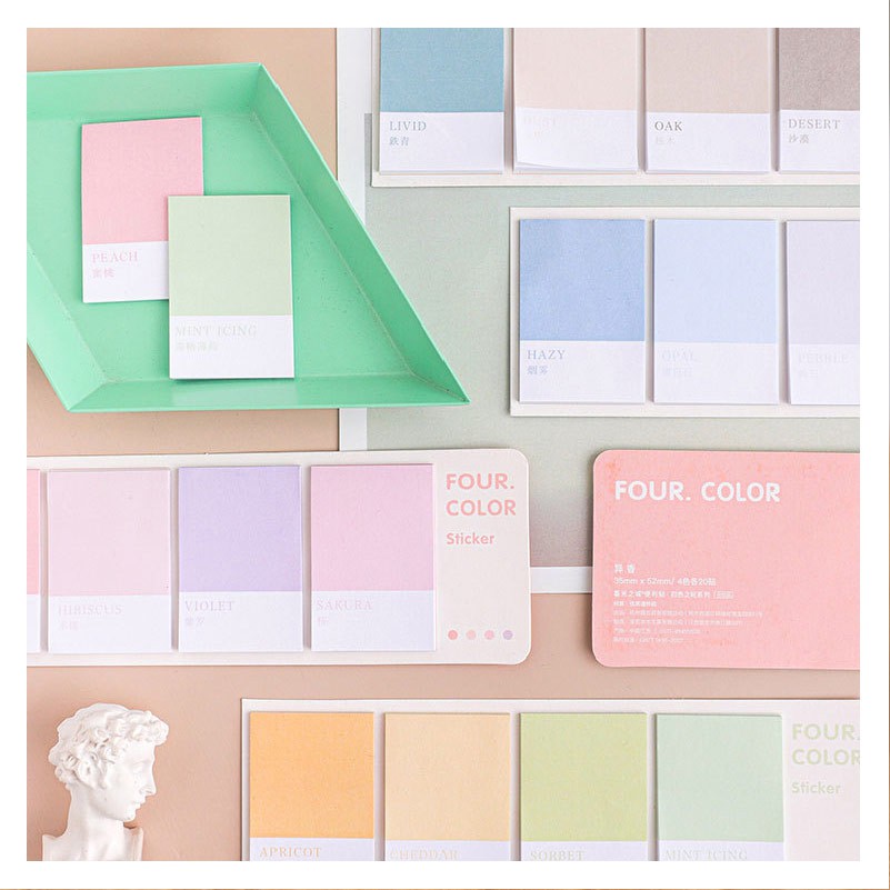 

Four Color Sticky Notes Set - Panmomo