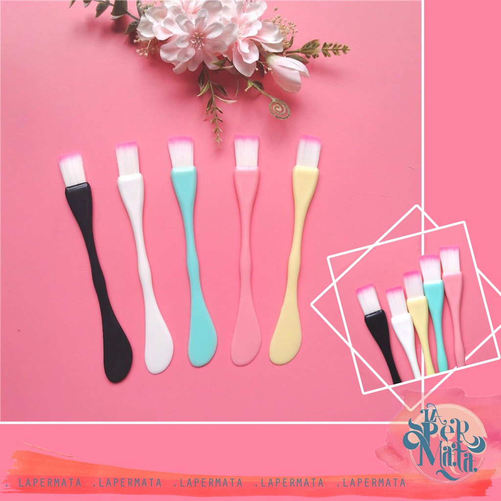 Kuas Masker Wajah 2 in 1 / Brush + Spatula - LPM Shop