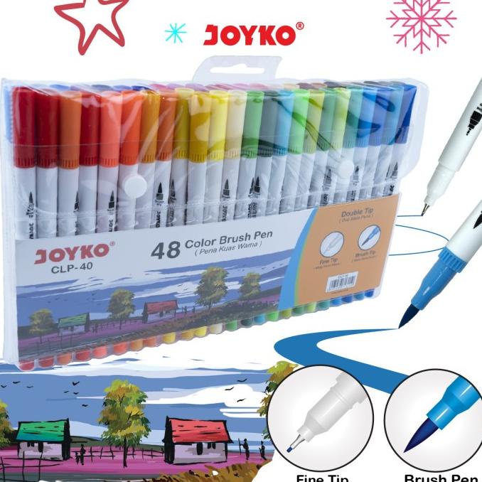 

Color Brush Pen Pena Kuas Warna Joyko CLP-40 48 Warna Color