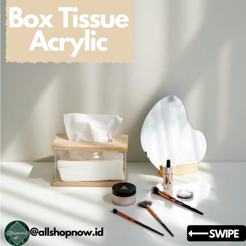 Tissue Box Acrylic / Box Tissue Akrilik / Tissue Box Kayu / Box Tissue Kayu Akrilik